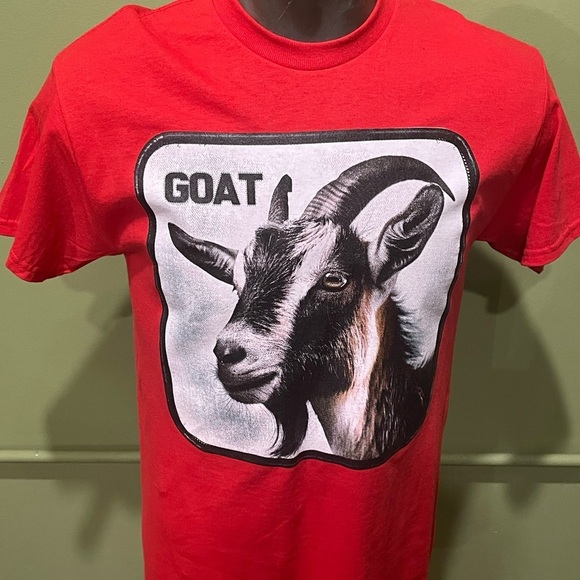 3Forty tee shirt red goat crewneck regular fit s/s - Picture 3 of 4